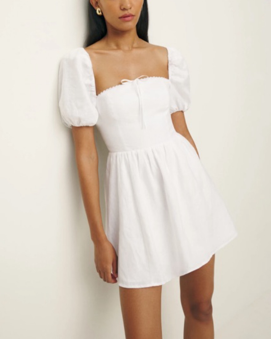 linen shift dress sale Tuck Back Dress - Linen Shift Dress main image 0