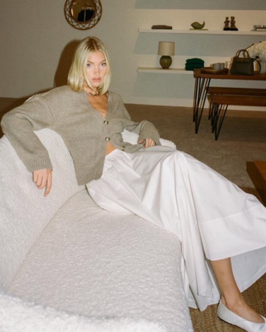 Helsa Poplin White Midi Skirt Sz XS - Image 5