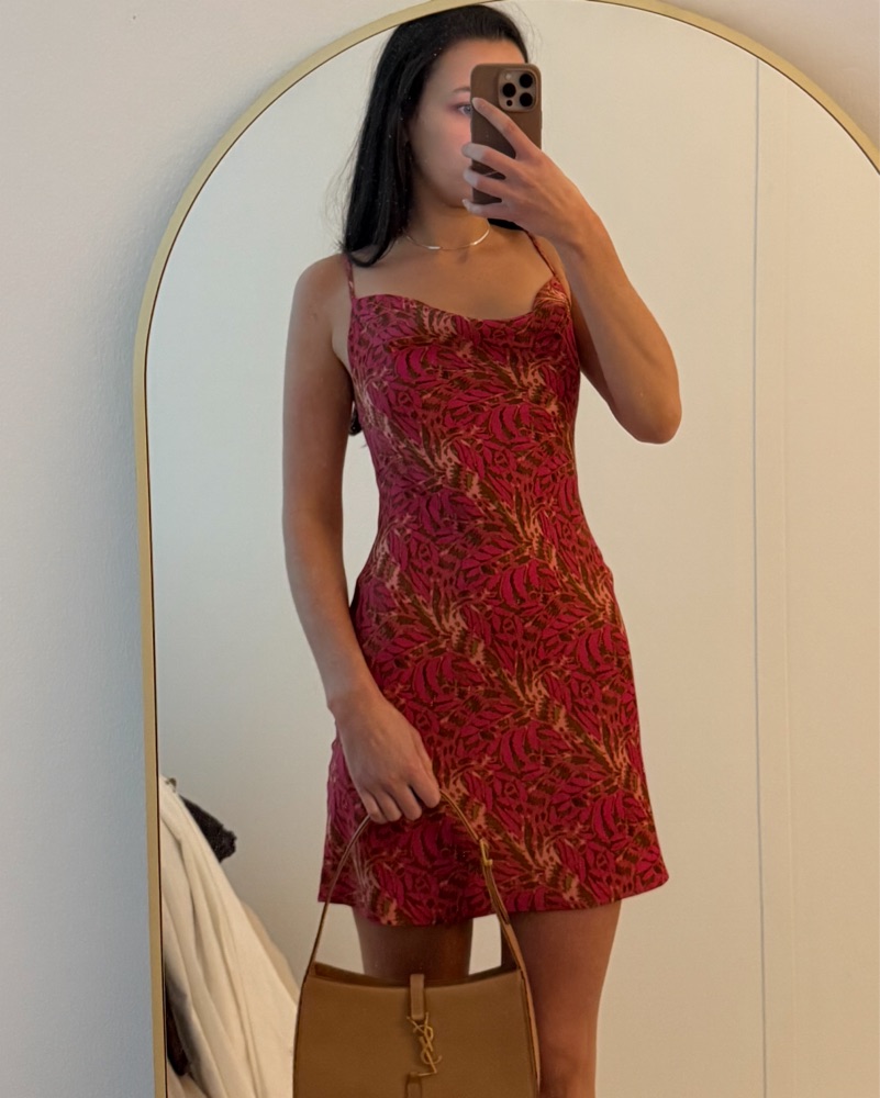 knee length dresses for ladies Estelle Hot Pink Cowl Neck Party Mini Dress - US 0