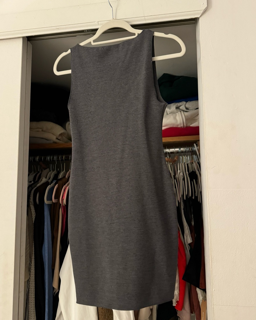 Carrie Bradshaw Grey Dress Dupe by Zara - Pickle