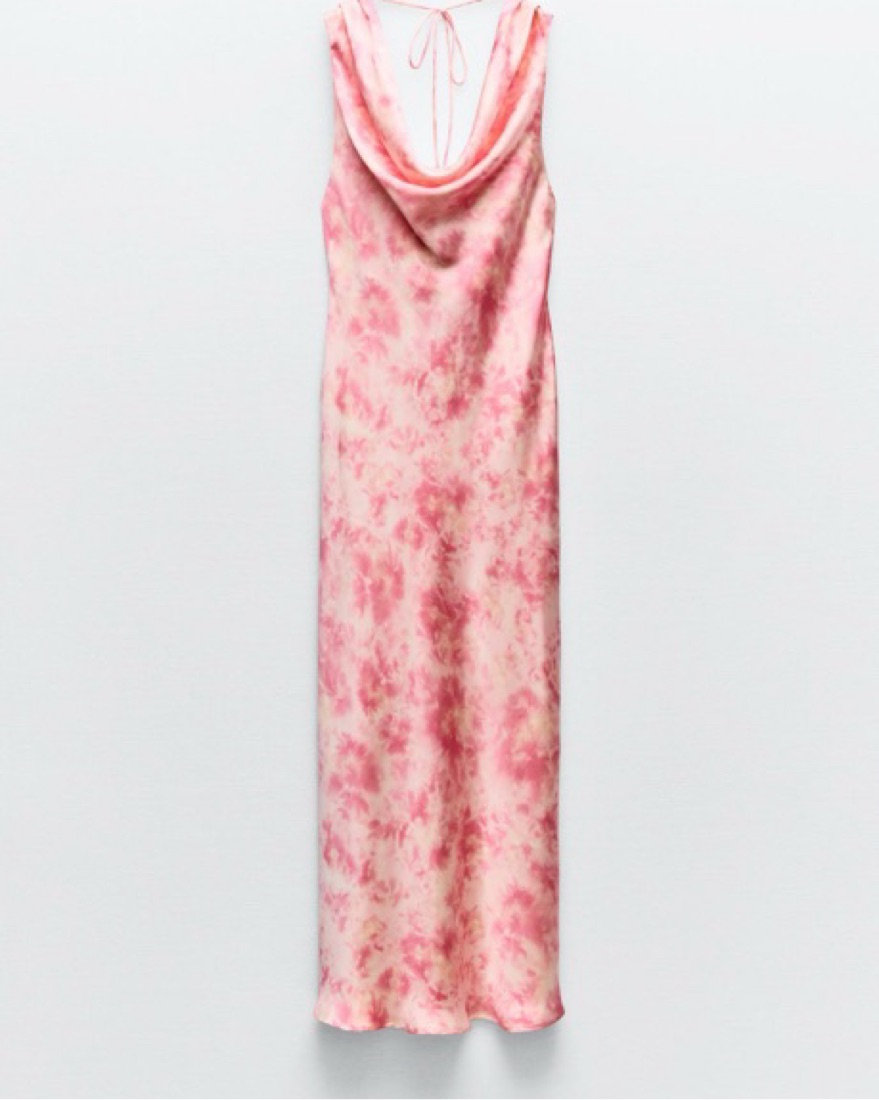 Zara Pink Tie Dye Wedding Guest Dress by Zara - Pickle