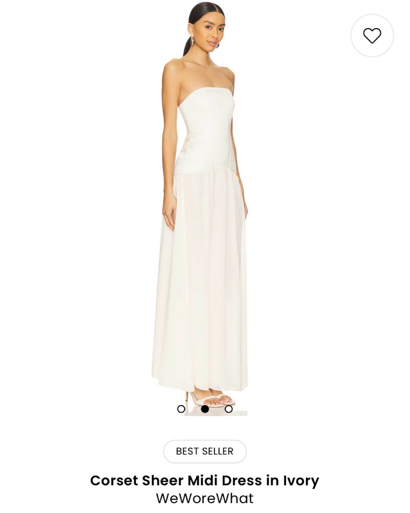 strapless open back dress Lace Panel Corset Midi Dress – WeWoreWhat main image 1