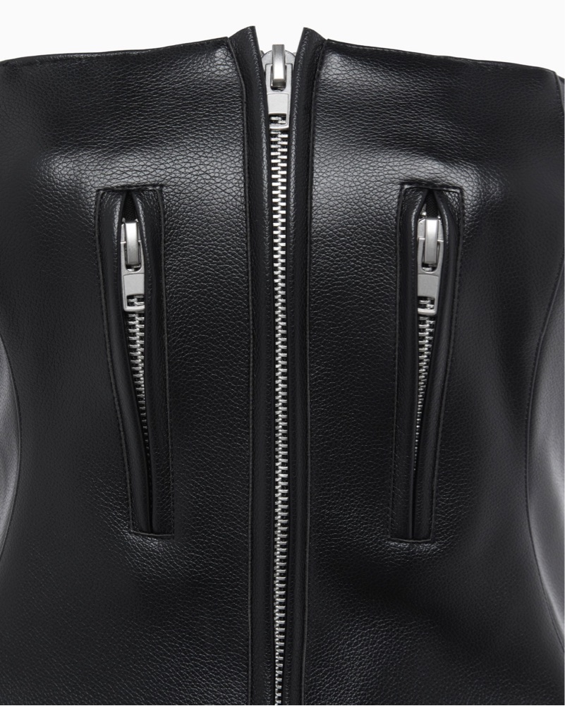 Khy - Faux Leather Strapless Mini Dress by Khy - Pickle