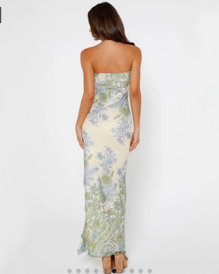 chinese dress ladies Tiger Mist Green Theo Maxi Dress