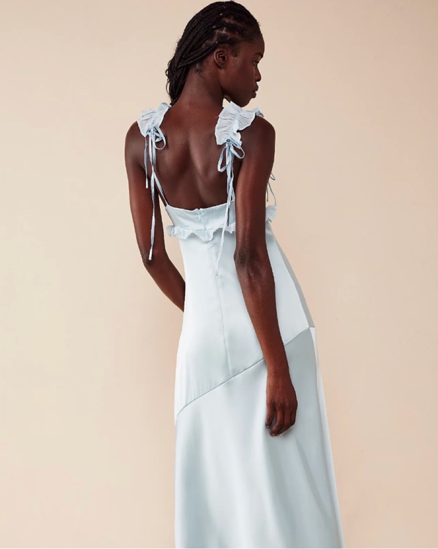 joey maxi dress Pearl Satin Maxi Dress