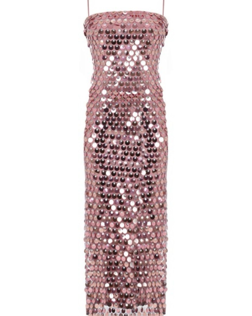 Ilkyaz Ozel Phoenix Sequin Dress Pink by Ilkyaz Ozel - Pickle