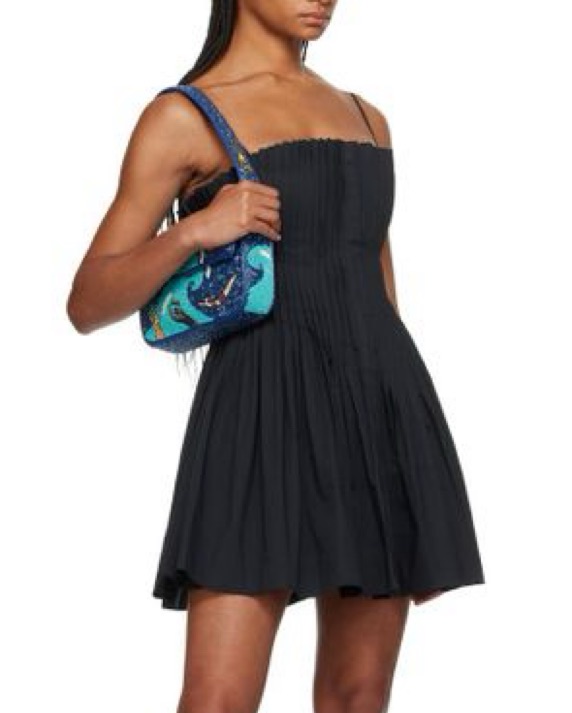 princess polly baby blue dress Black Shirred Waist Mini Dress main image 1