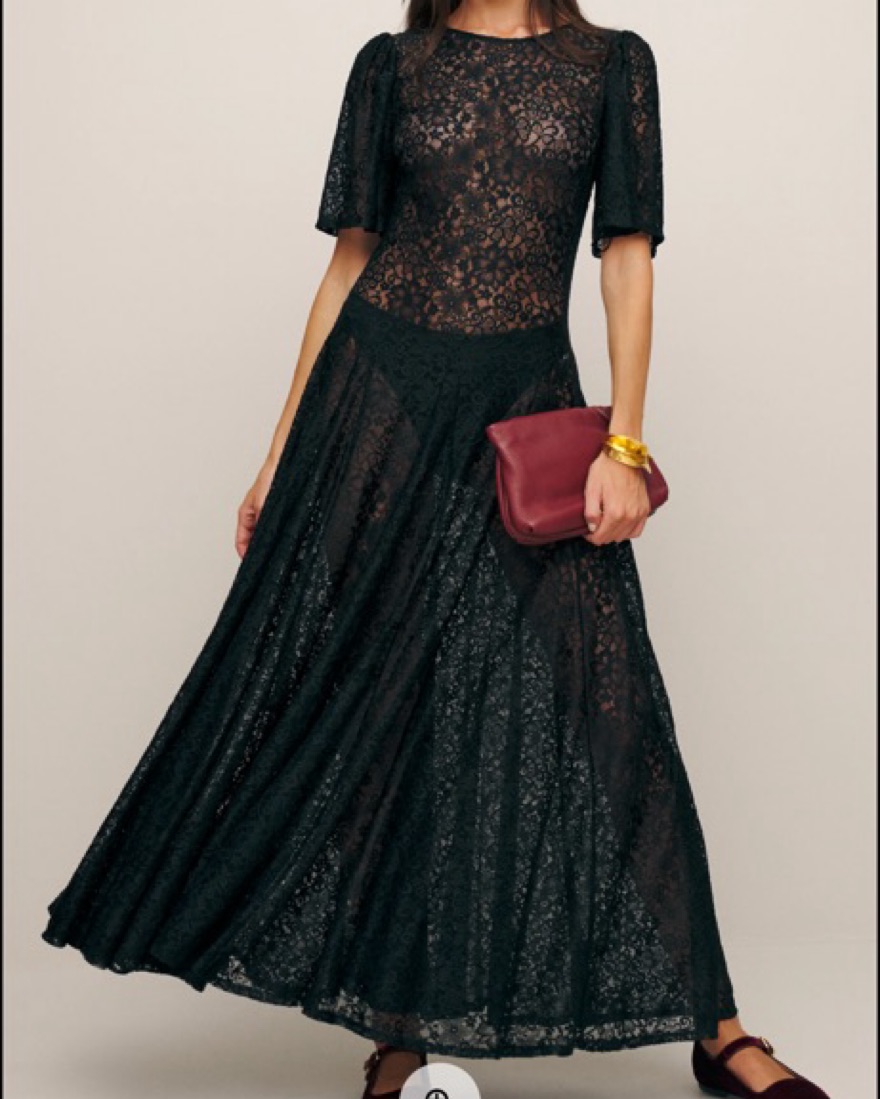 Reformation Black Maxi Lace Dress by Reformation - Pickle