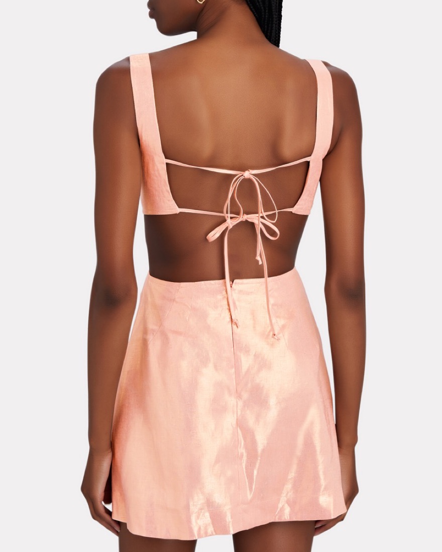 strapless open back dress Intermix