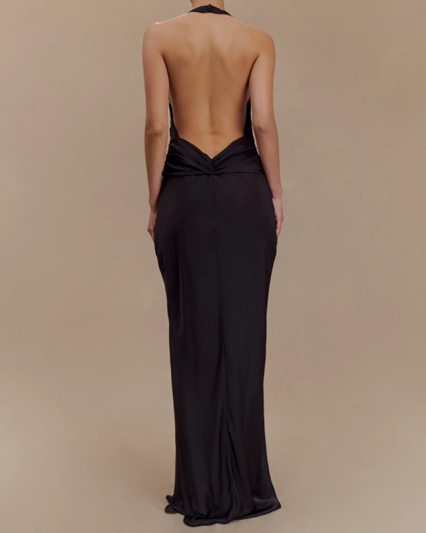 Meshki Black Satin Dress by Meshki - Pickle
