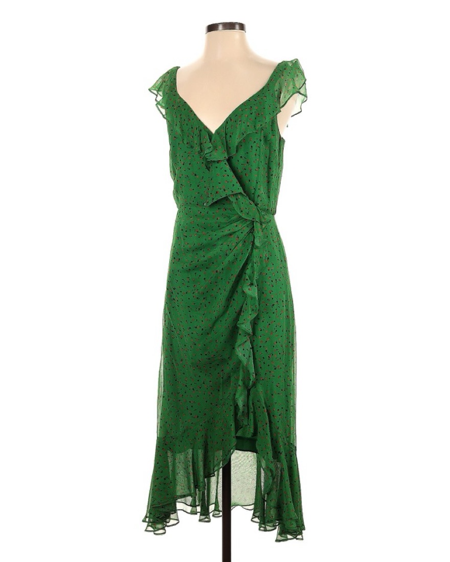 green emerald velvet dress Veronica Beard Gemma Maxi Dress