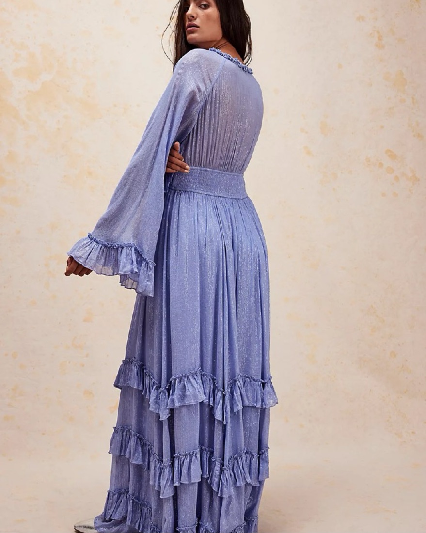 fitted lace wedding dress Seraphina Maxi Dress Blue main image 0