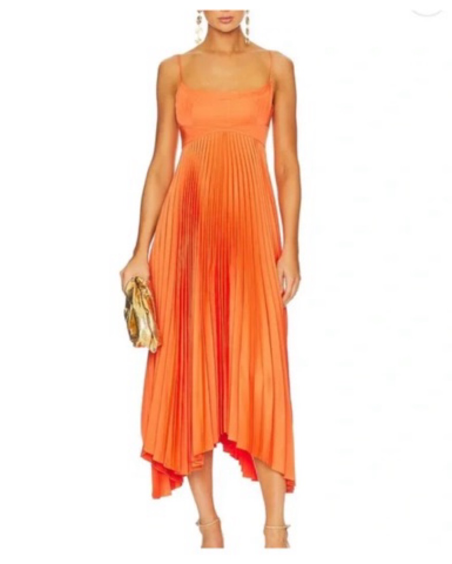 knee length dresses for ladies A.L.C. Women's Reagan Pleated Midi-Dress - Deep Plum main image 1