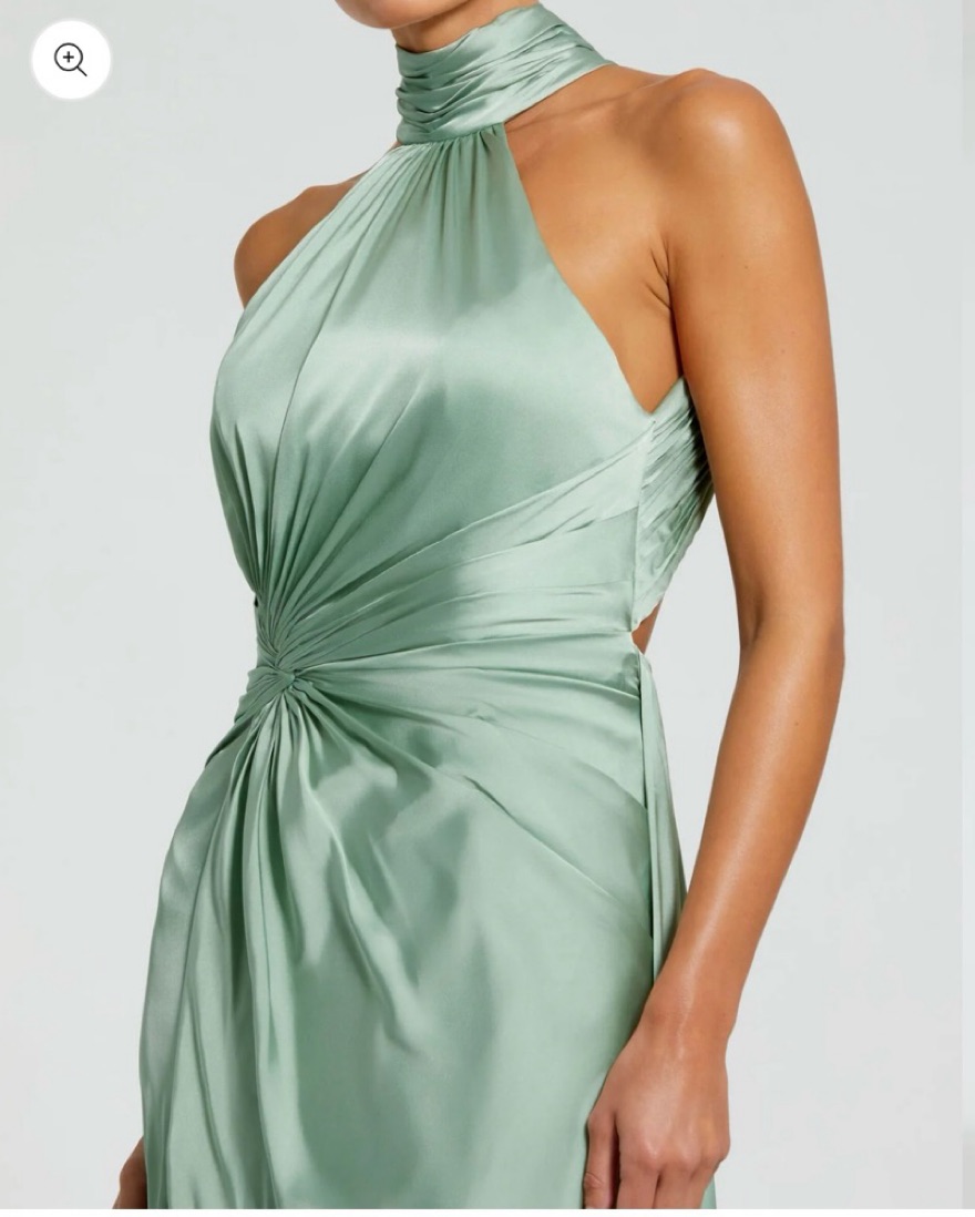 Elegant Mint Green Halter Gown by Mac Duggal - Pickle