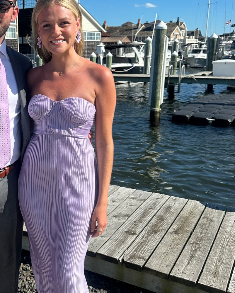 Purple Strapless Maxi Dress by Hellomolly - Pickle