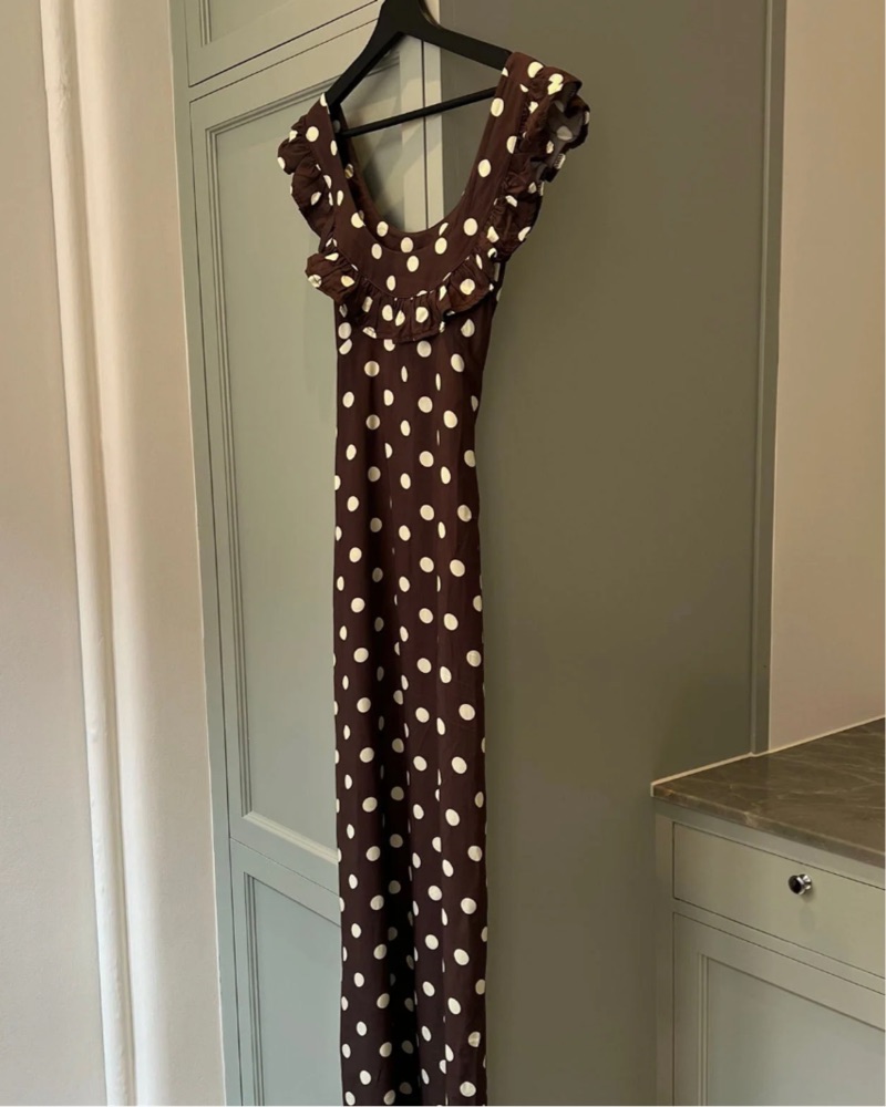 Brown Polka Dot Dress by Revolve - Pickle