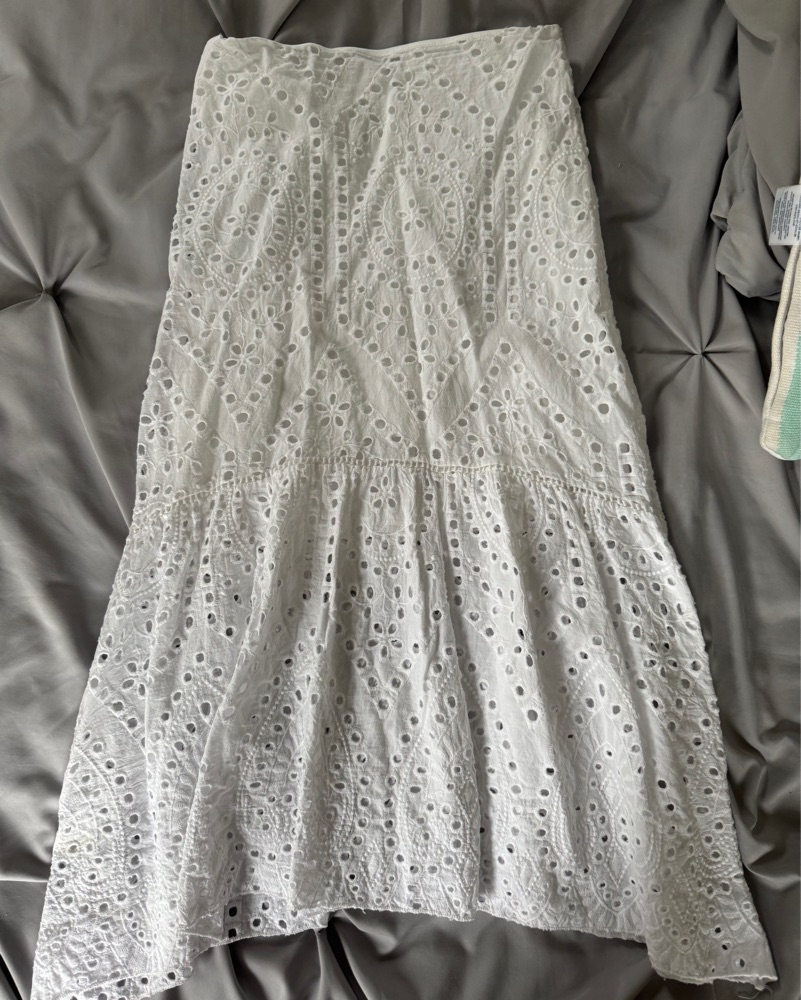 White Eyelet Skirt Set - Image 4