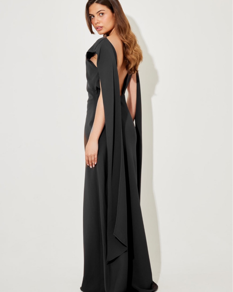 fitted lace wedding dress Drape Maxi Dress  Odd Muse