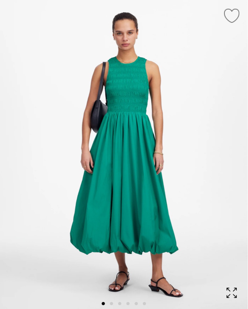 Madewell Smocked Bubble Hem Dress by Madewell - Pickle