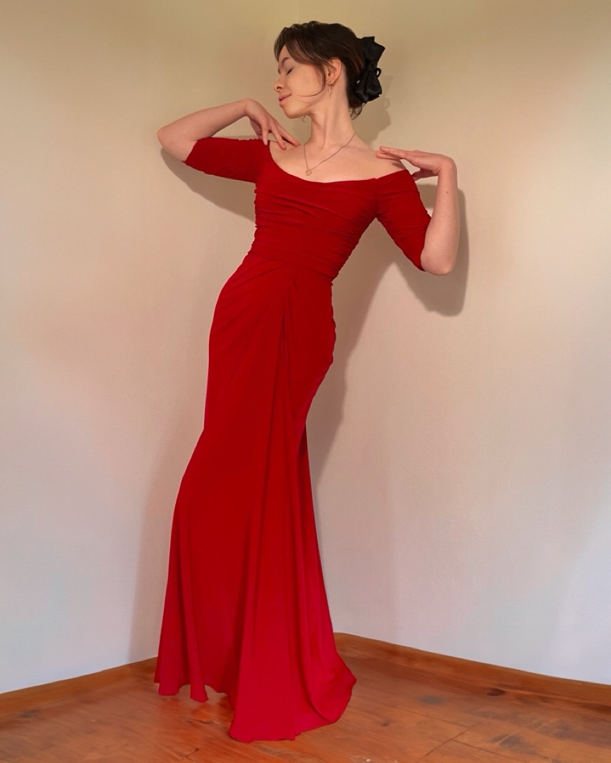 Badgley Mischka Red Formal Dress - Image 1