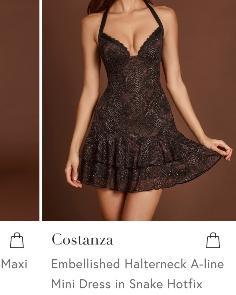 Oh Polly snakeskin Sparkly Mini Dress by Oh Polly - Pickle