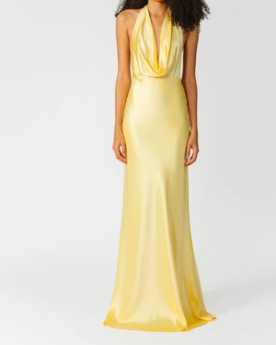 Yellow Silk Maxi Gown  - Image 1