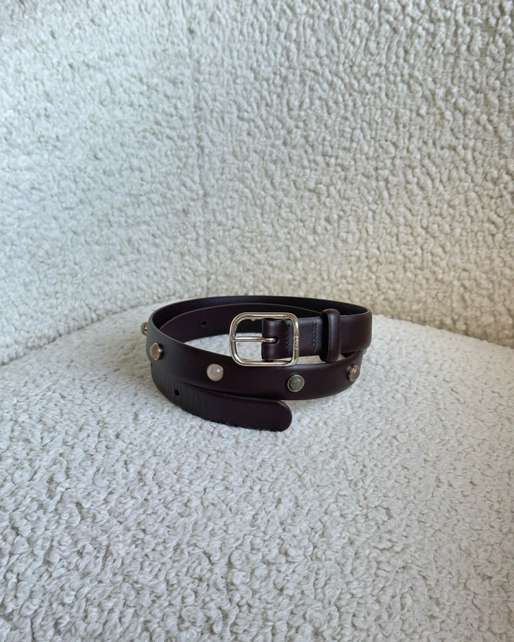 Chloe Authentic Vintage Dark Brown Leather Belt with Silver Hardware Chloe Authentic Vintage Dark Brown Leather Belt with Silver  main image 2