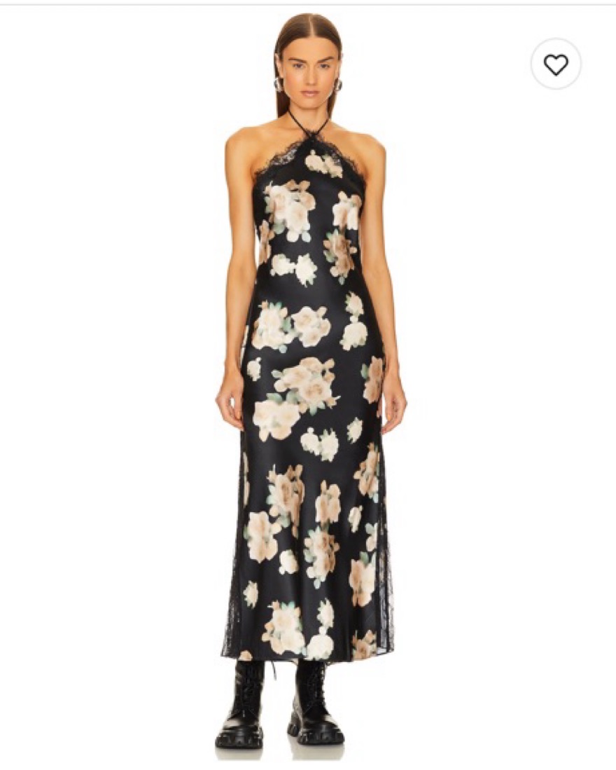 WeWoreWhat Lace halter Maxi Dress by WeWoreWhat - Pickle
