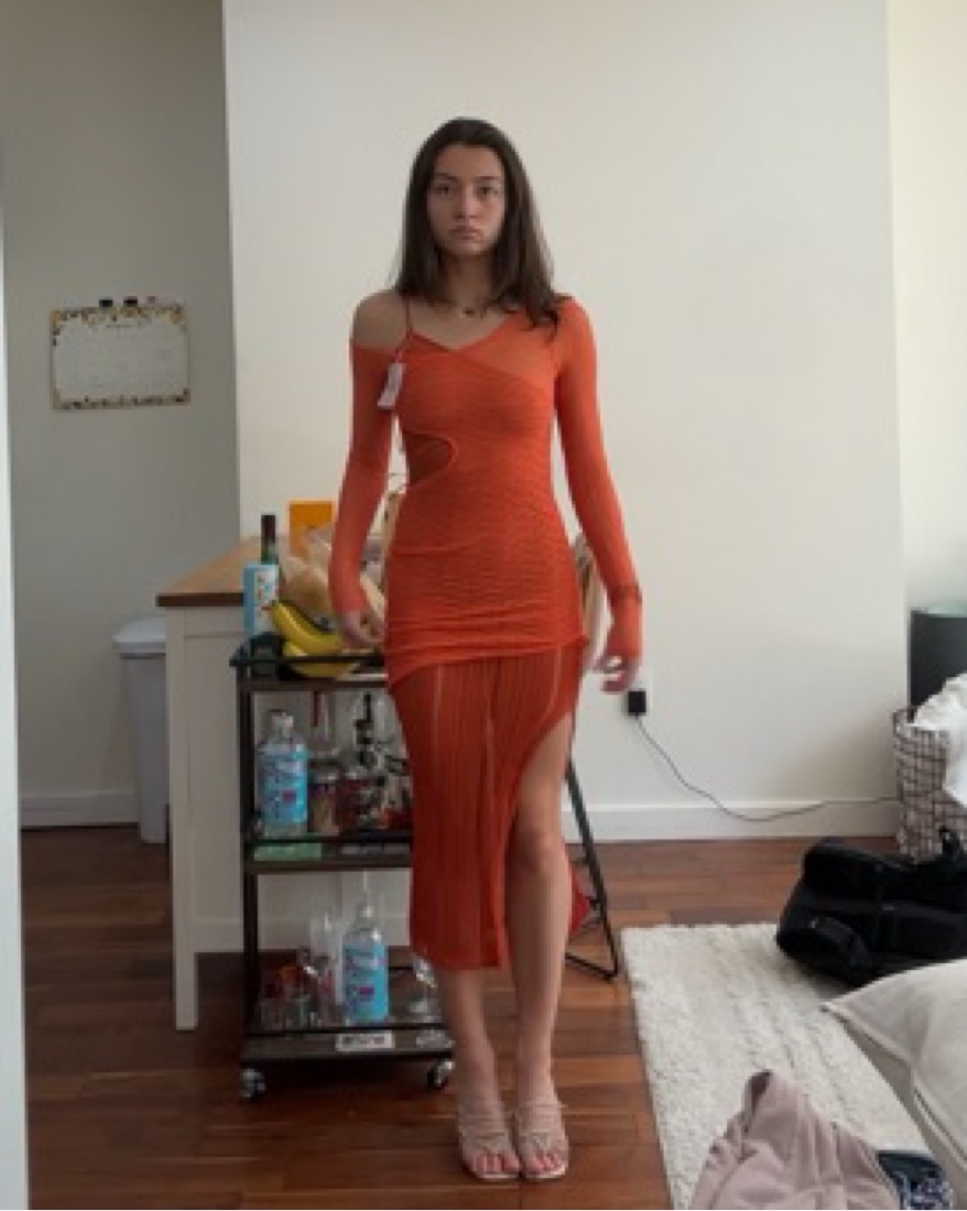 Cult Gaia Two Piece Orange Knit Dress by Cult Gaia - Pickle