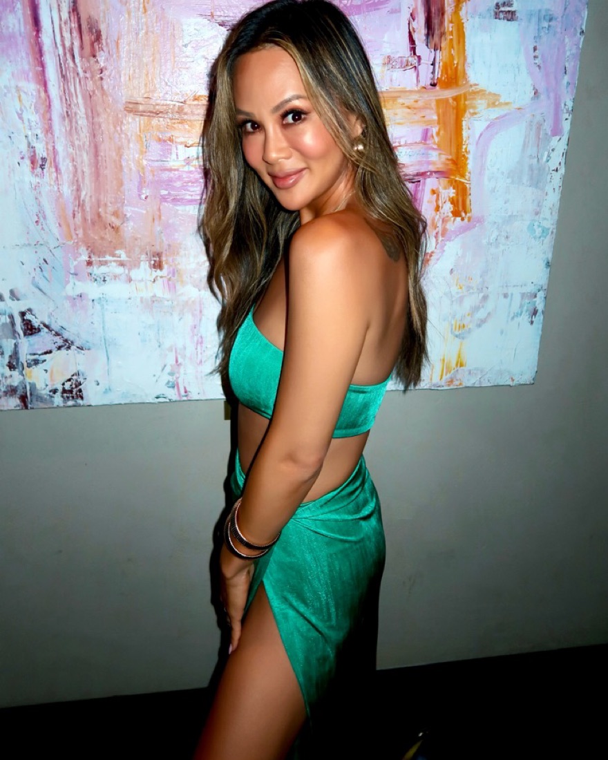 Revolve Green Maxi Skirt Set - Image 2