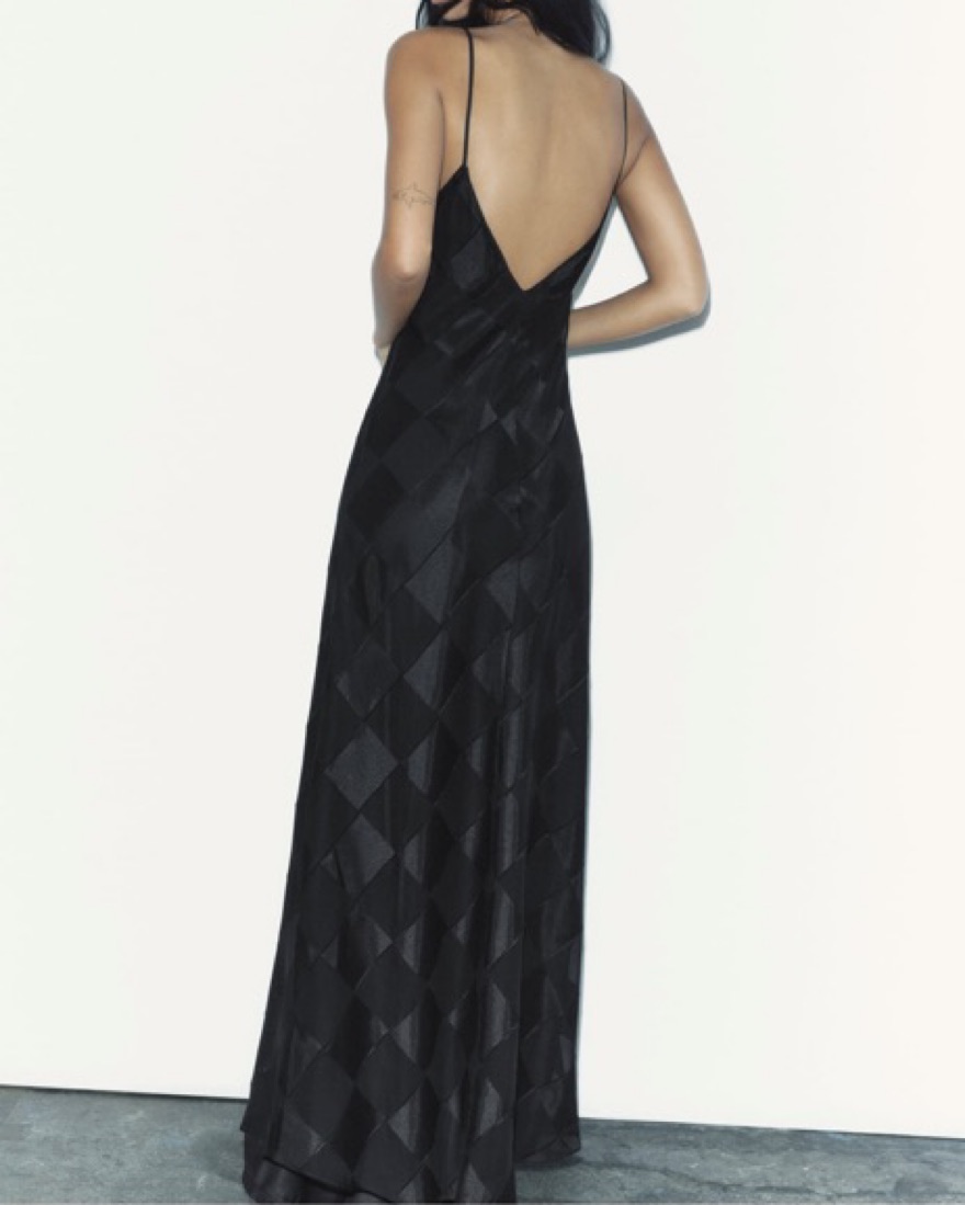 Long Black Slip Dress - Image 2