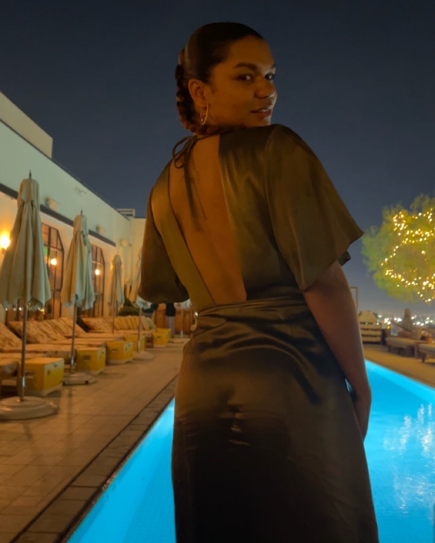 Whimsy & Row Lola Wrap Dress In Olive - Image 2