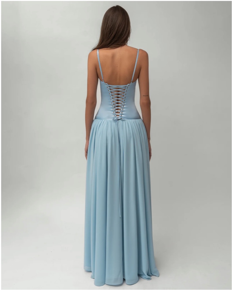 Fenity Amelia Drop-Waist Corset Gown by Fenity - Pickle