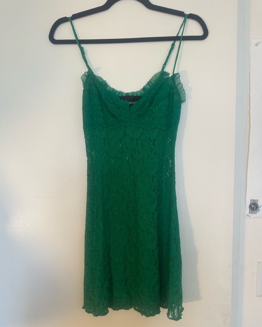 Green Mini Cindy Dress Realisation Par by Realisation Par - Pickle