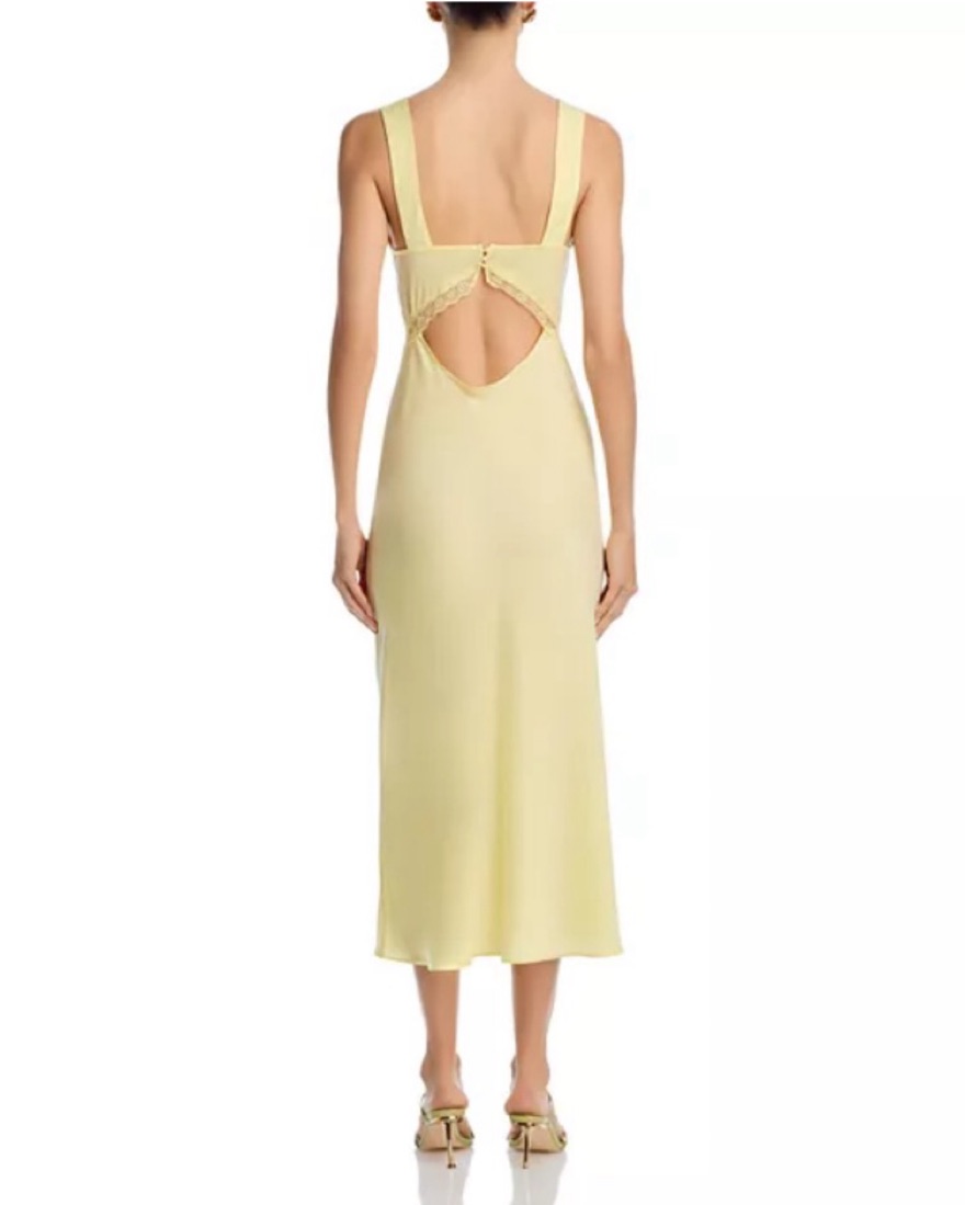 Elegant Yellow Midi Dress by Bardot - Pickle