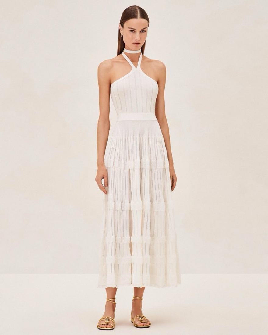 Alexis Tiered White Maxi Dress by Alexis - Pickle