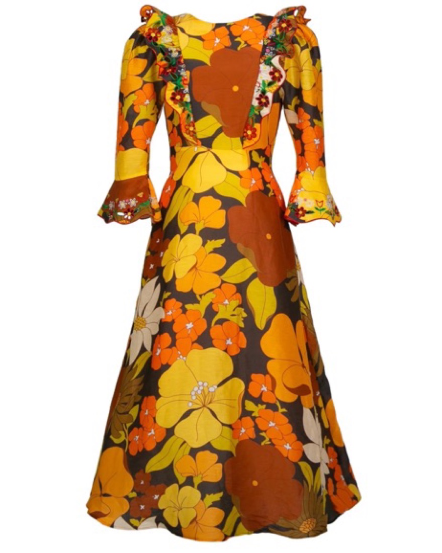 Celia B Bronze Retro Floral Midi Dress by Celia B - Pickle