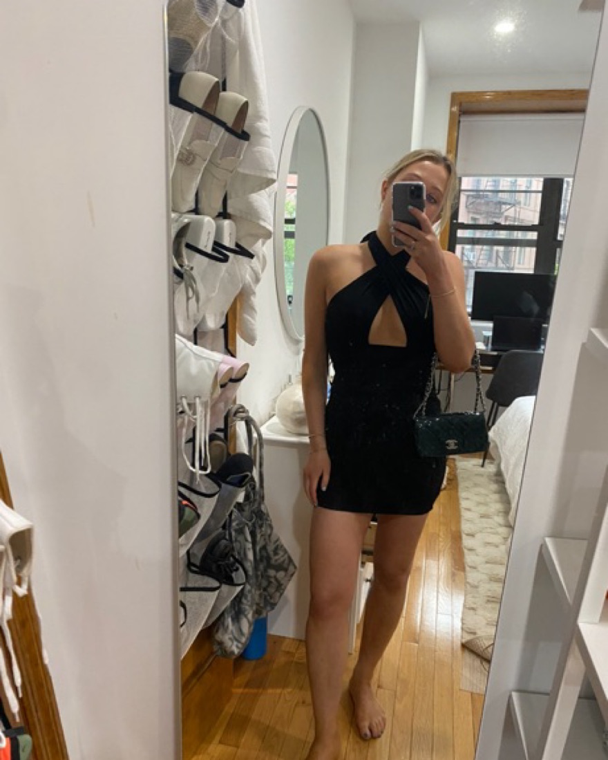 cross front dress black Women's Serra Dress in Black Onyx | Brochu Walker L main image 1
