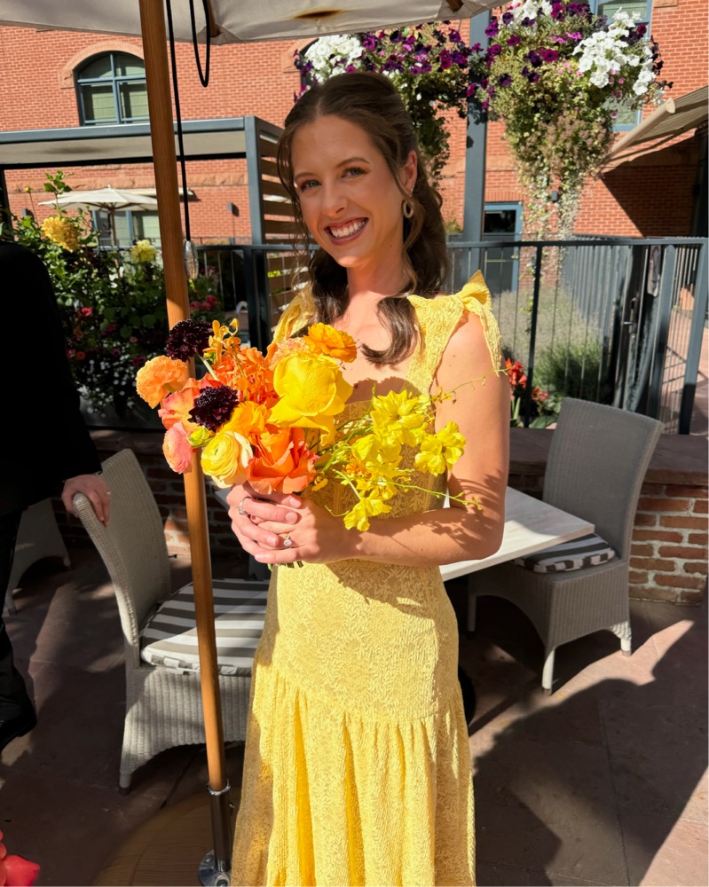 Stunning Yellow Floral Lace Maxi Dress by NADINE MERABI - Pickle