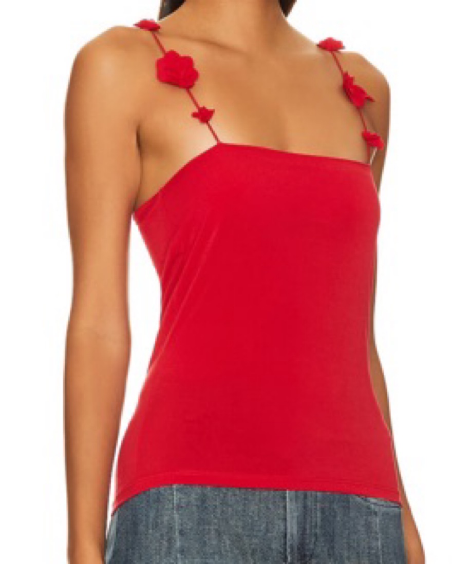 Musier Paris red Top With Flowers - Image 2