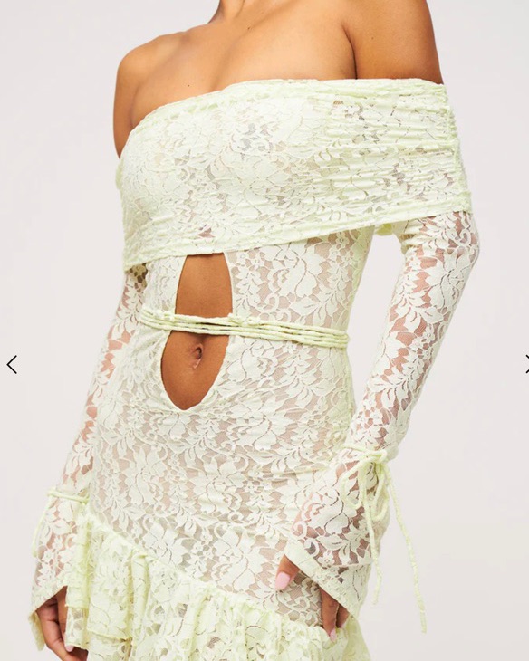 murci birthday dress ILLUSION MESH MAXI DRESS / US 10