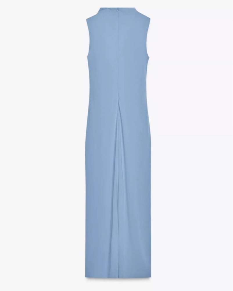 Blue Draped Maxi Dress by Zara - Pickle