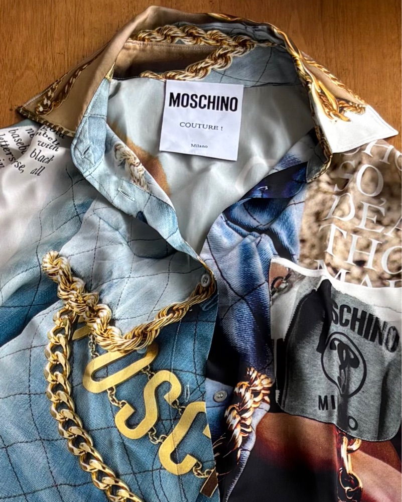 Moschino Monogram-Print Shirt Dress by Moschino - Pickle