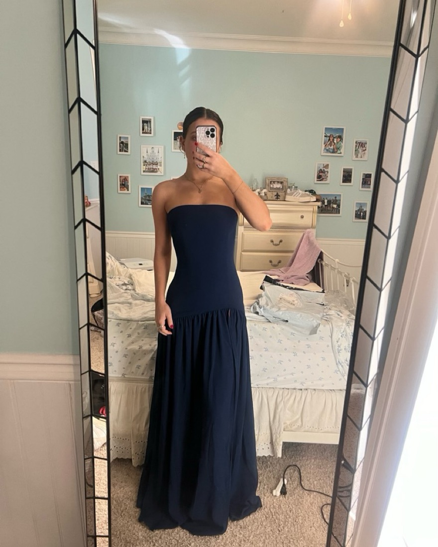 Navy Peppermayo Eden Straples Maxi Dress by Peppermayo - Pickle