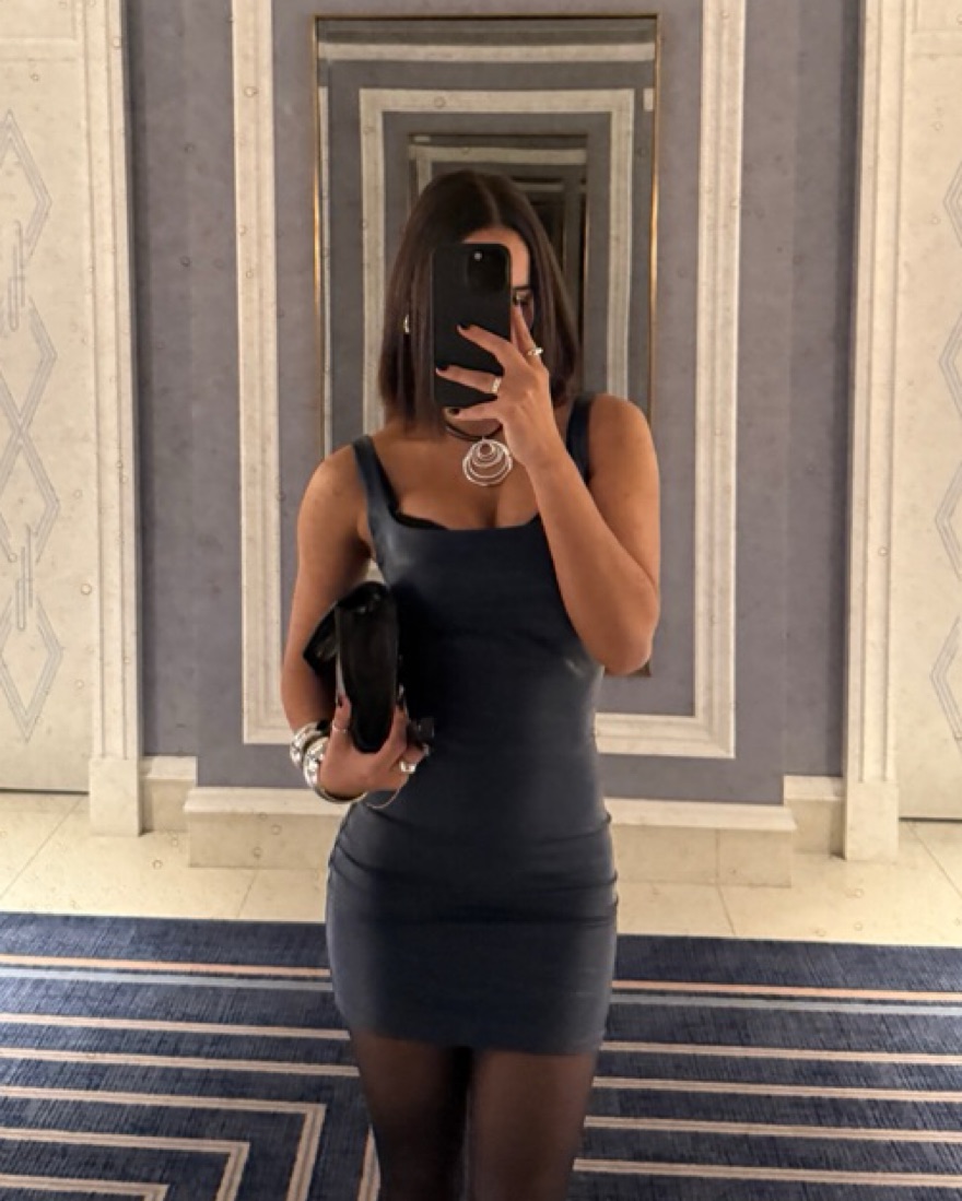 Naked Wardrobe Blue Leather Dress by Naked Wardrobe - Pickle