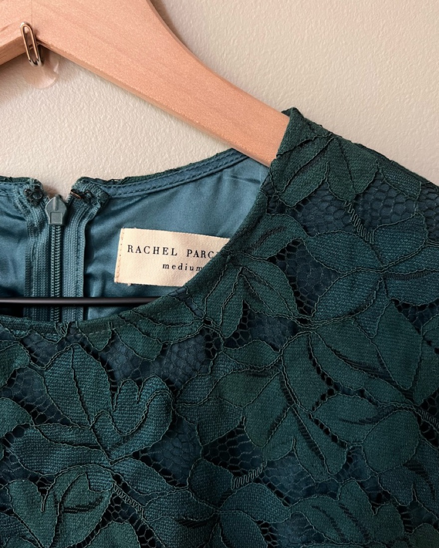 chinese dress ladies Davina Green Lace Detail Maxi Dress with Pleated Skirt – Frock and Frill