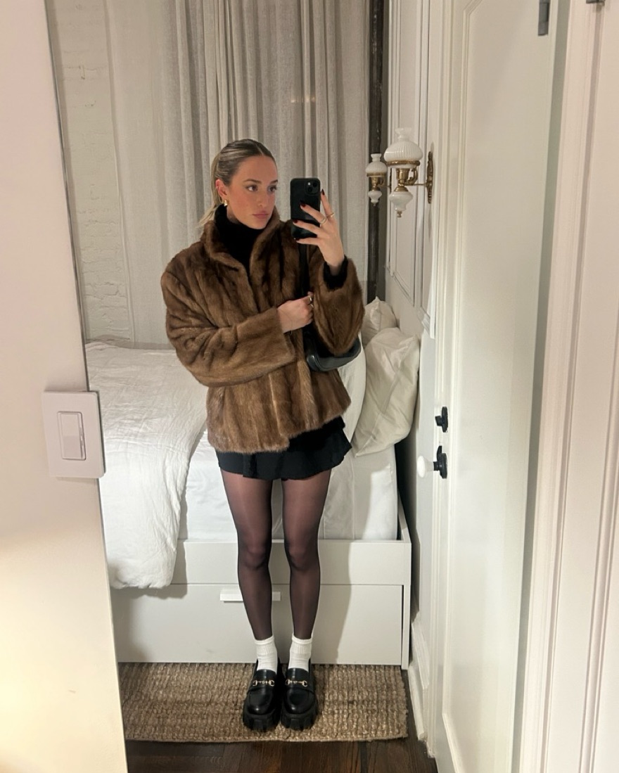 Vintage Real Fur Coat - Image 3