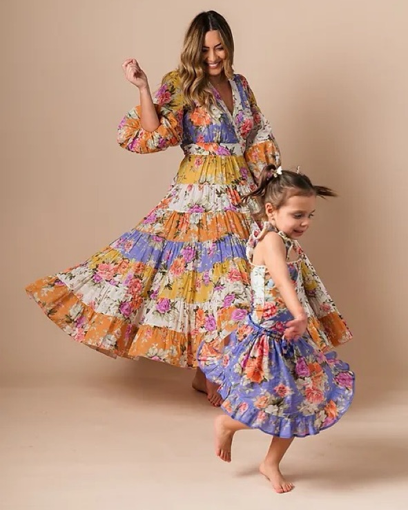 knee length dresses for ladies Zimmermann // Multicolour Linen Patchwork Brightside Belted Shirt Dress   VSP Consignment