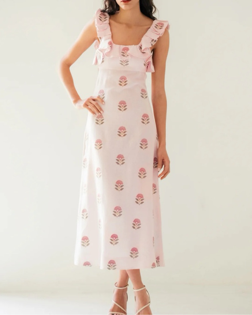 chinese dress ladies Baltic Born Womens Giselle Maxi Dress | Blush