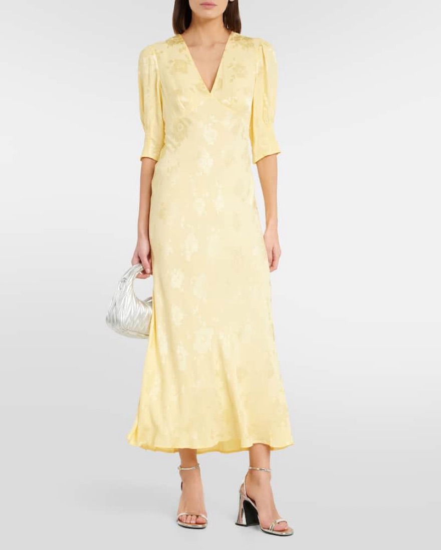 rixo gold dress Mavis Midi Dress in Black Shibori Gold
